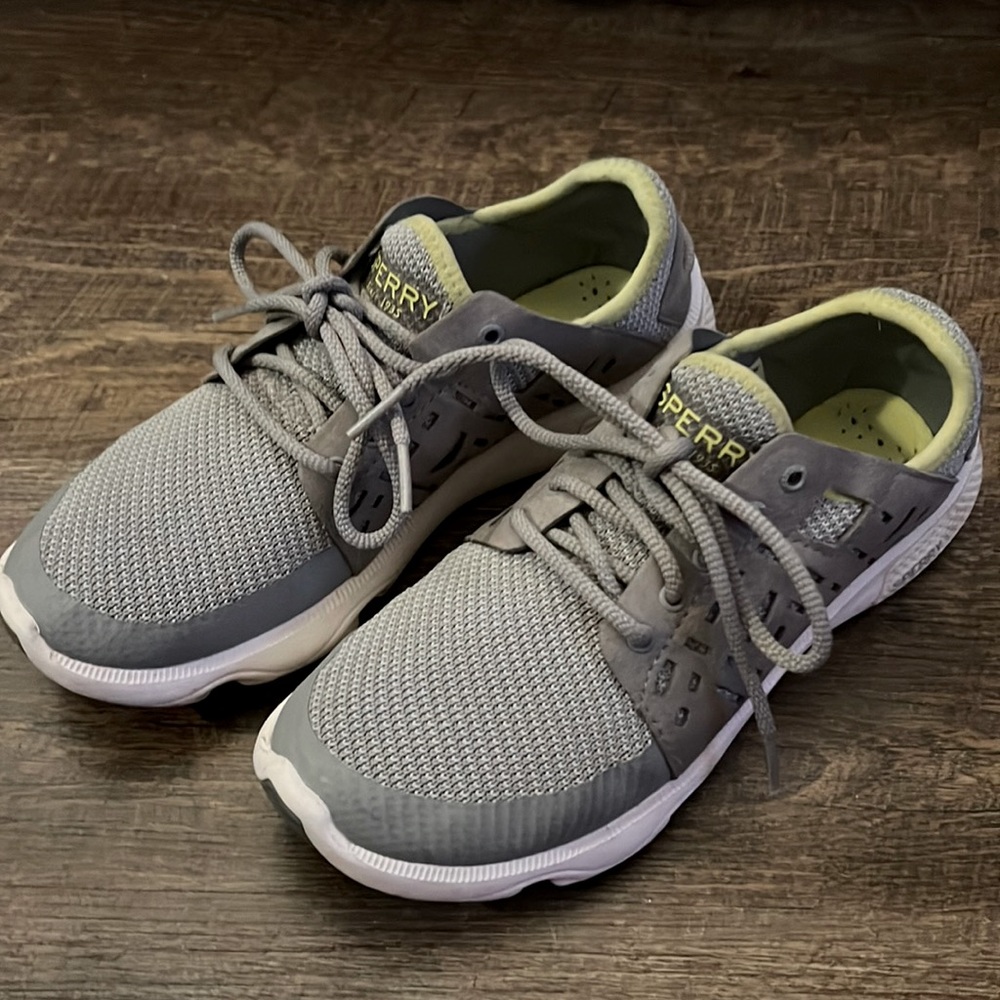 Sperry Seas Sport Gray Mesh Athletic Shoes Women size 6.5 M